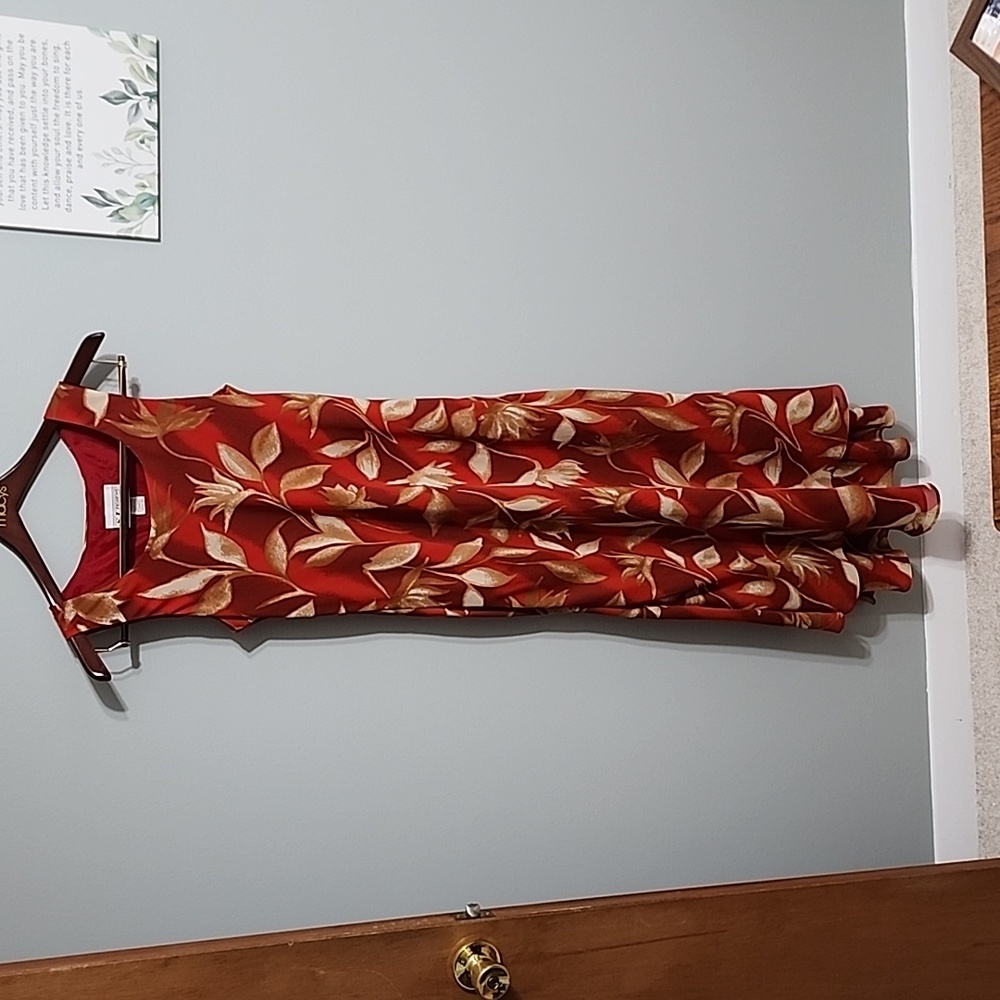 S.L. Fashions Sleeveless Pullover Dress, Red, Size 10